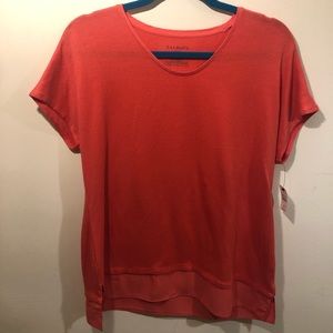 Talbots coral tee shirt NWT
